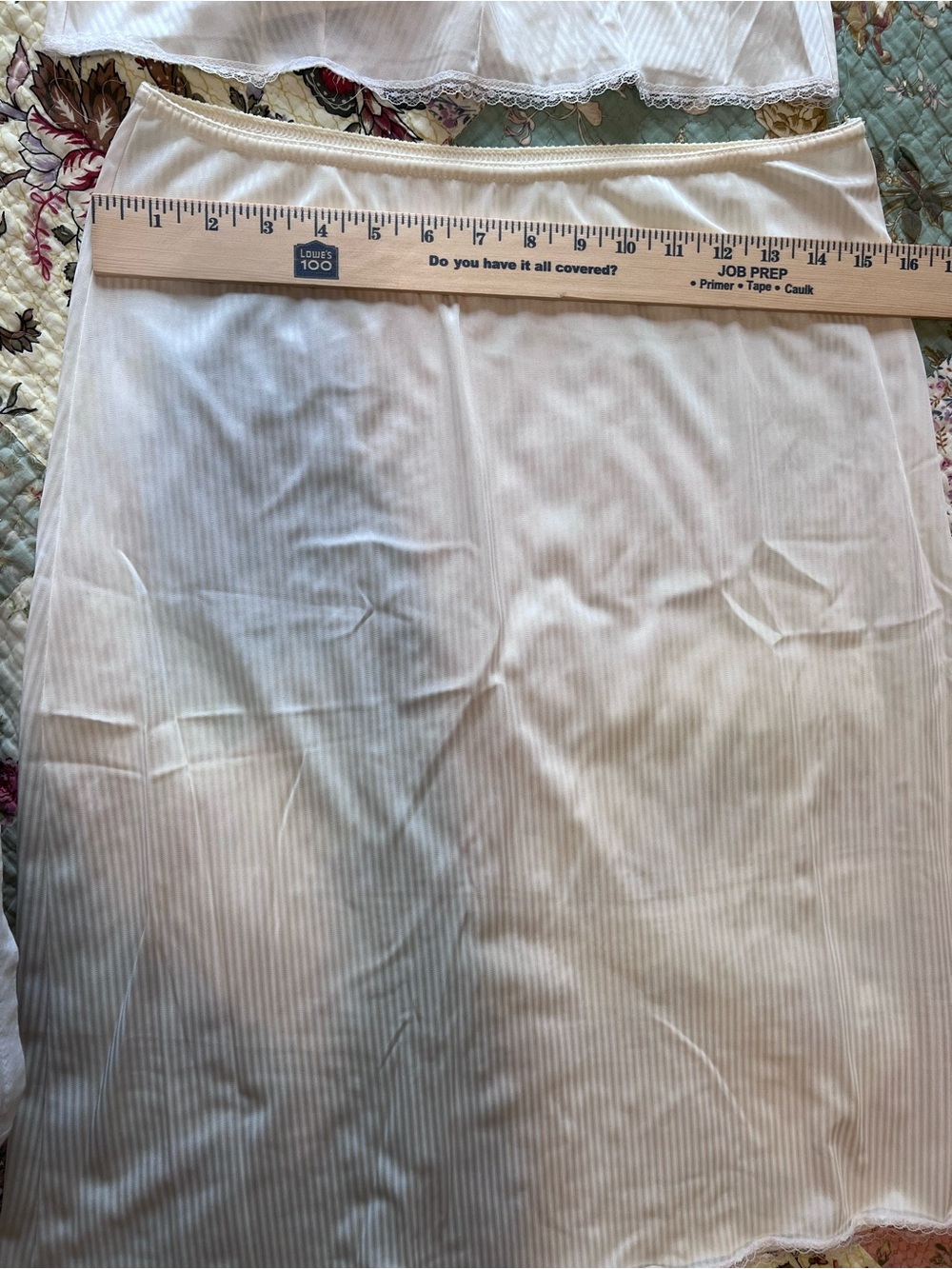 Vintage Stellar Foundations Shadow Stripe Camisole Slip Skirt Set Small ILGWU - Picture 6 of 9